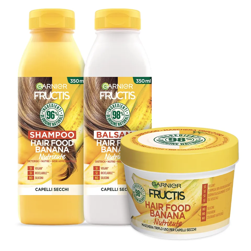garnier-fructis-hair-food-banana-nutriente-kit-con-shampoo-balsamo-e-maschera-3- image 1