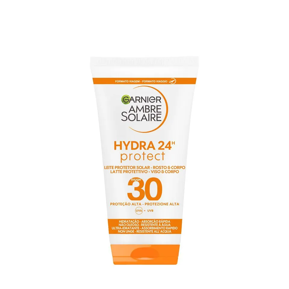 garnier-ambre-solaire-hydra-24h-protect-latte-protettivo-viso-e-corpo-spf-30-min image 1