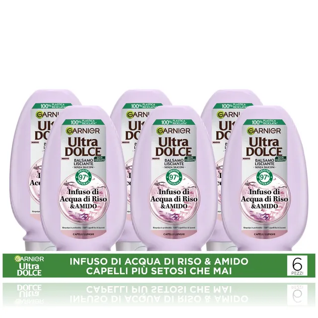 garnier-ultra-dolce-balsamo-lisciante-infuso-di-acqua-di-riso-amido-multi-pack-x image 1