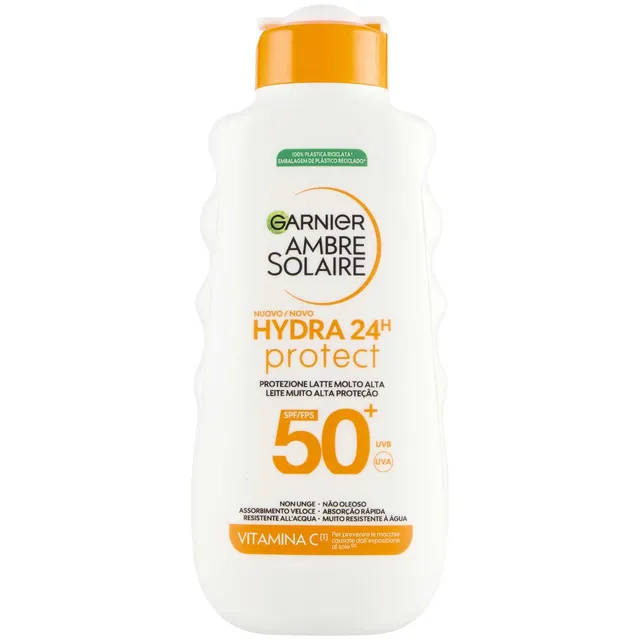 garnier-ambre-solaire-hydra-24h-protect-latte-solare-spf-50-con-vitamina-e-non-g image 1