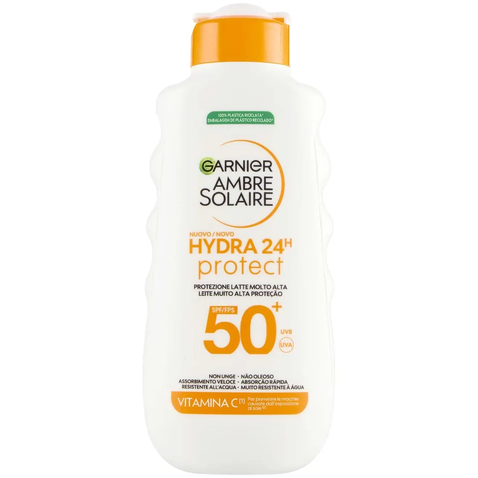 garnier-ambre-solaire-hydra-24h-protect-latte-solare-spf-50-con-vitamina-e-non-g image 1