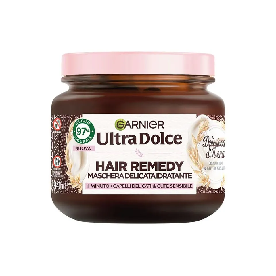 garnier-ultra-dolce-hair-remedy-maschera-idratante-delicatezza-d-avena-340-ml-co image 1