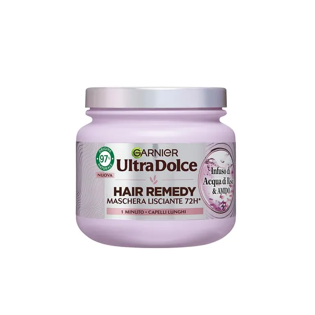garnier-ultra-dolce-maschera-lisciante-acqua-di-riso-amido-340-ml-per-capelli-lu image 1