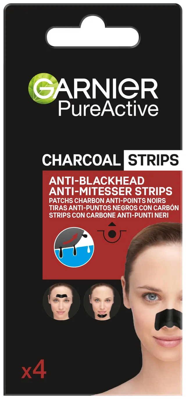 garnier-pure-active-charcoal-strisce-contro-punti-neri-4-cerotti-purificanti-al- image 1