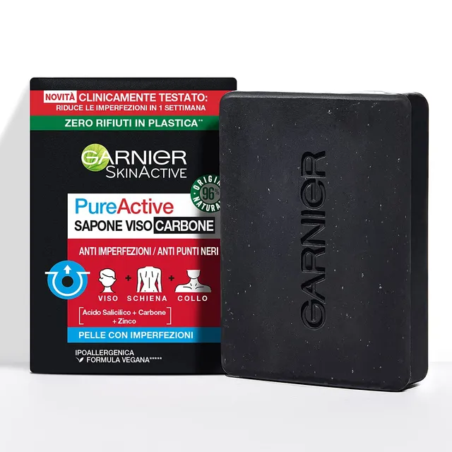 garnier-pureactive-sapone-viso-e-corpo-al-carbone-anti-imperfezioni-formula-vega image 1