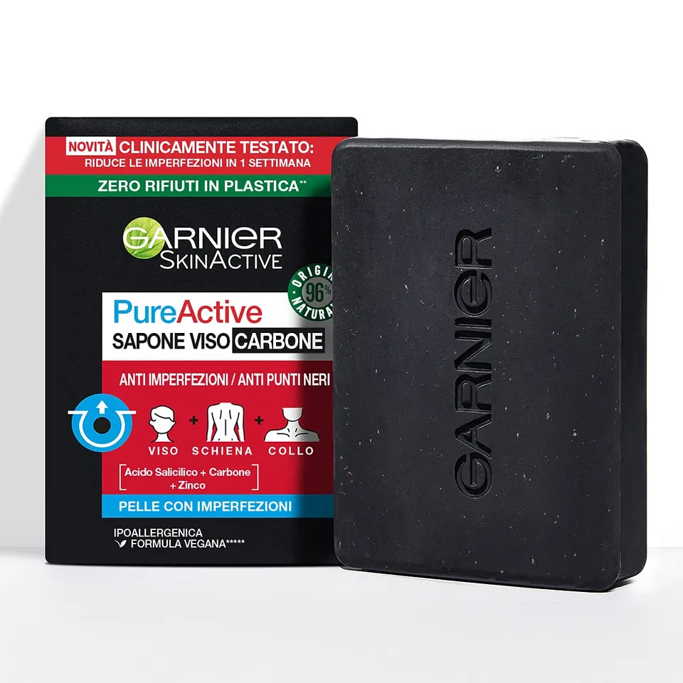 garnier-pureactive-sapone-viso-e-corpo-al-carbone-anti-imperfezioni-formula-vega image 1