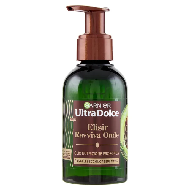 garnier-ultra-dolce-olio-nutriente-ravviva-onde-120-ml-per-capelli-secchi-crespi image 1