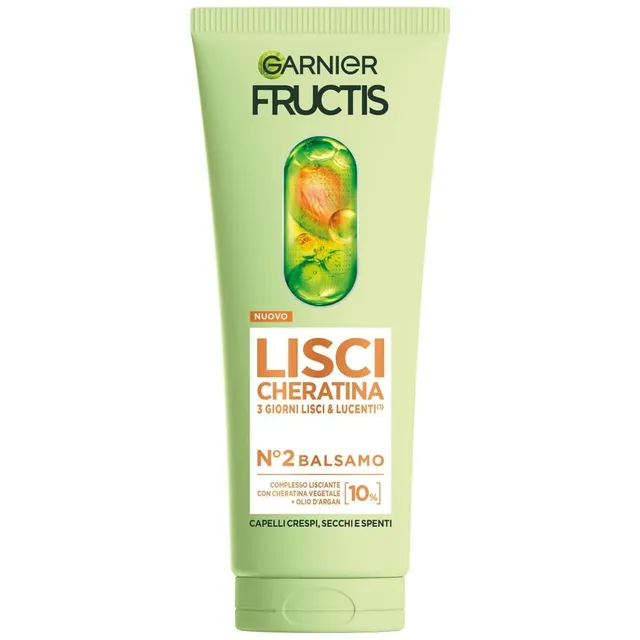 garnier-fructis-lisci-cheratina-balsamo-con-cheratina-vegetale-e-olio-di-argan-a image 1