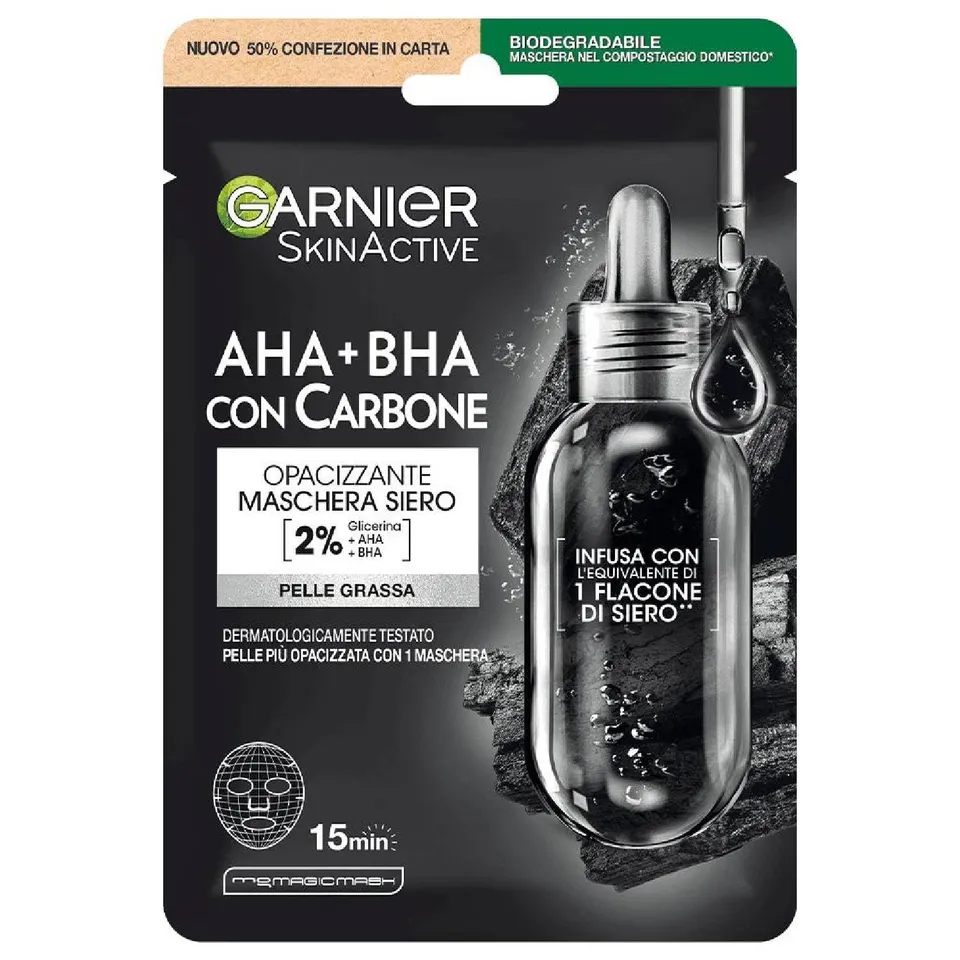 garnier-skinactive-pure-charcoal-maschera-in-tessuto-purificante-e-idratante-con image 1