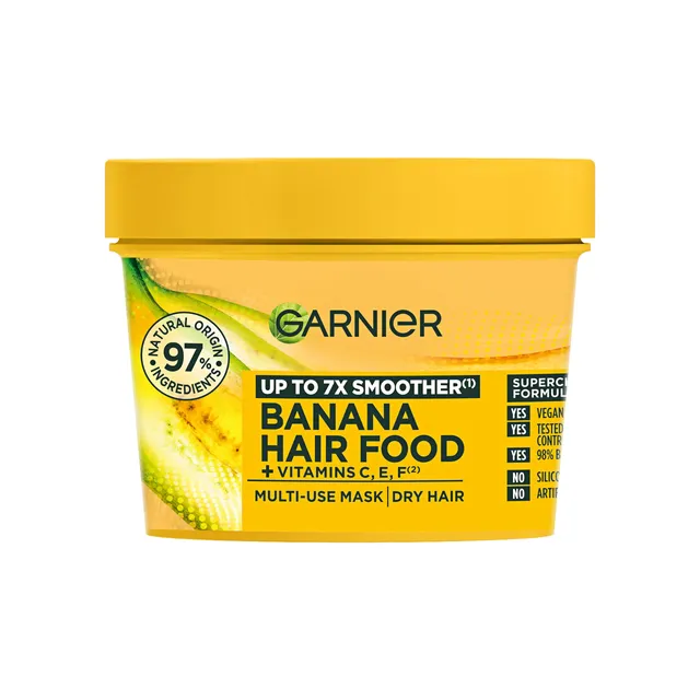 garnier-ultimate-blends-hair-food-banana-3-in-1-maschera-per-capelli-secchi-e-cr image 1