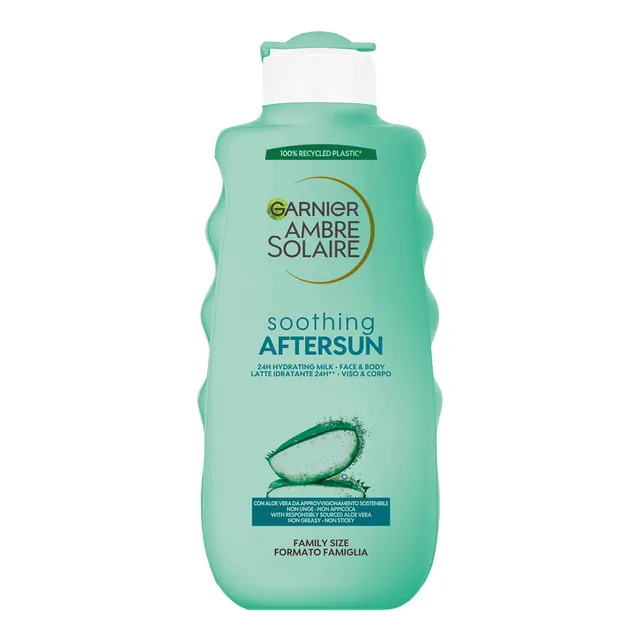 garnier-ambre-solaire-latte-doposole-rinfrescante-con-aloe-vera-per-viso-e-corpo image 1