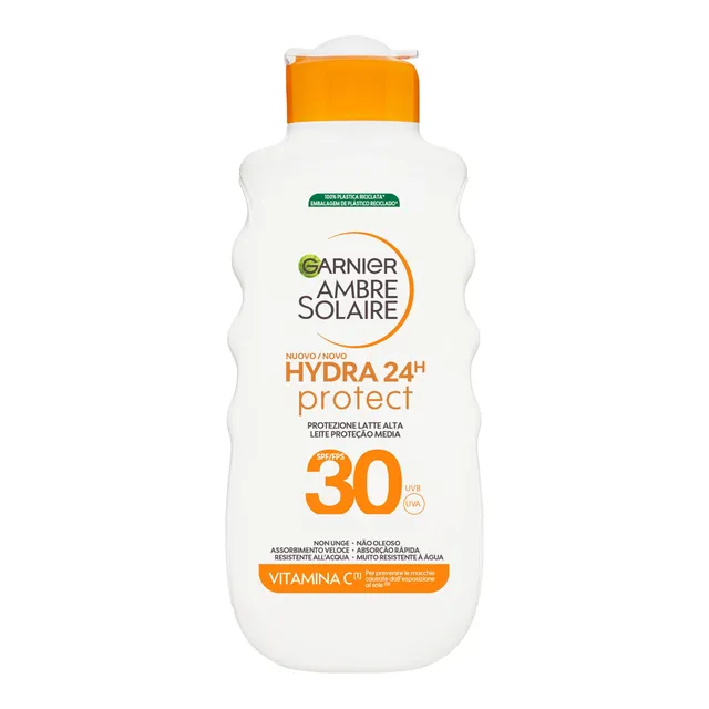 garnier-ambre-solaire-hydra-24h-protect-latte-protezione-solare-spf30-non-grasso image 1