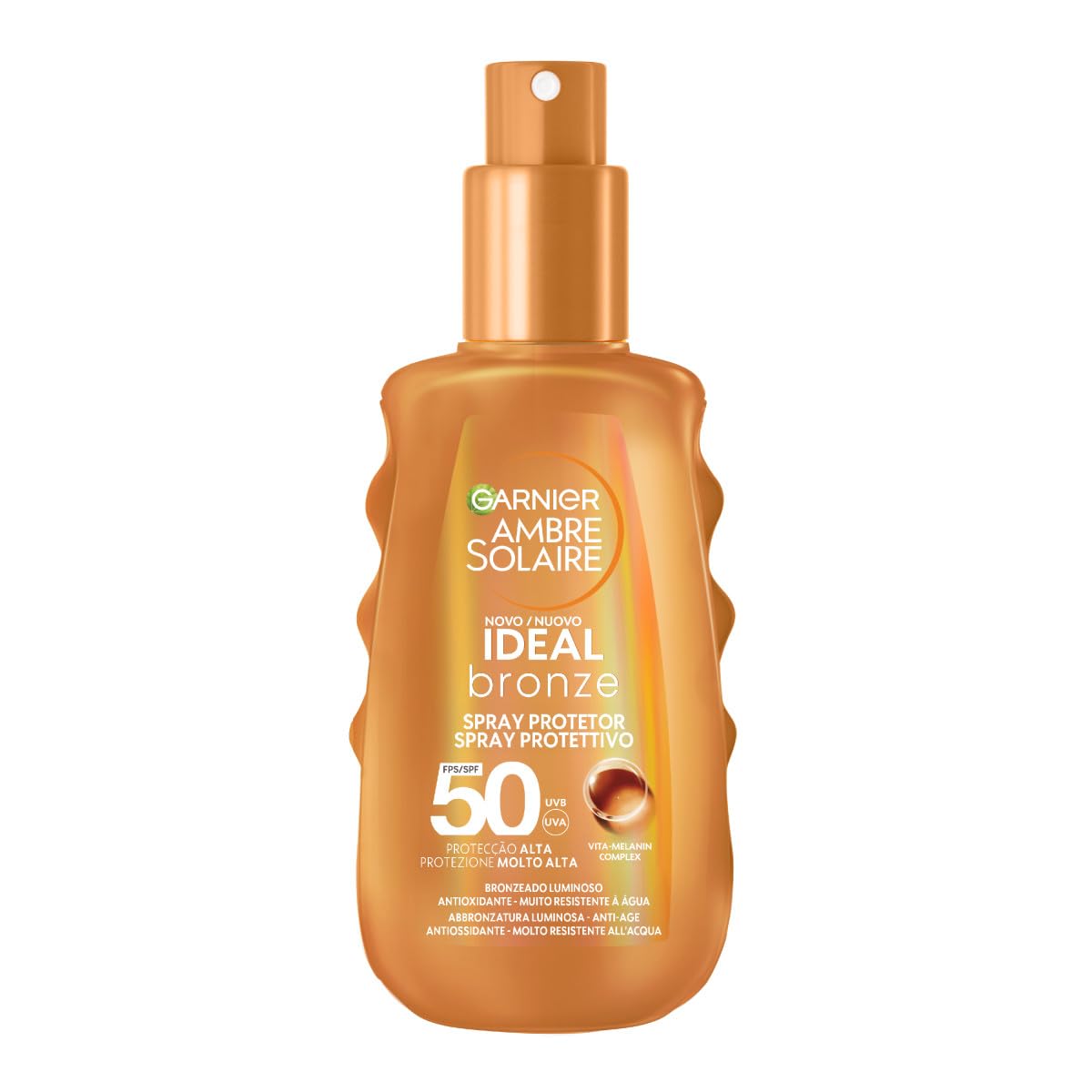 garnier-ambre-solaire-ideal-bronze-latte-solare-spray-spf-50-con-complesso-vita- image 1