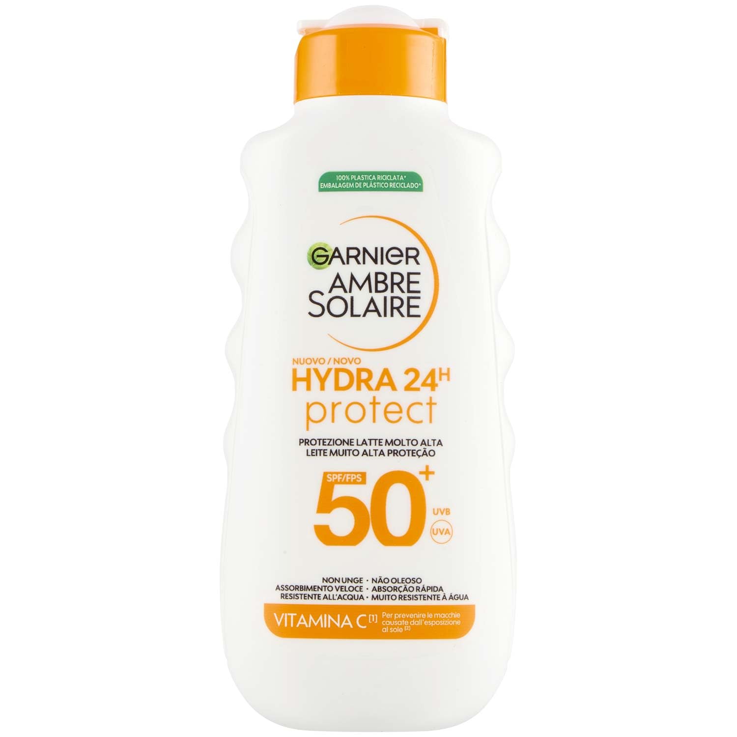 garnier-ambre-solaire-hydra-24h-protect-latte-solare-spf-50-con-vitamina-e-non-g image 1