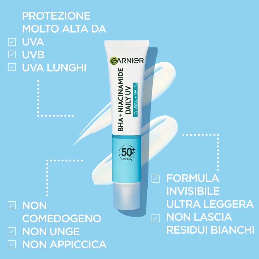 garnier-ambre-solaire-fluido-anti-uv-viso-spf50-con-bha-e-niacinamide-invisibile image 4