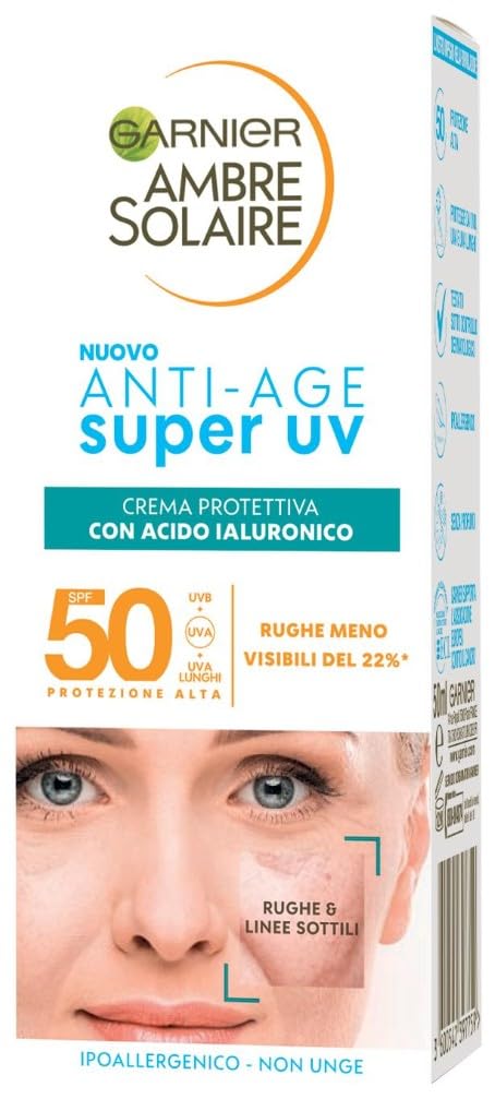 garnier-ambre-solaire-super-uv-crema-viso-anti-et-spf-50-con-acido-ialuronico-pe image 1