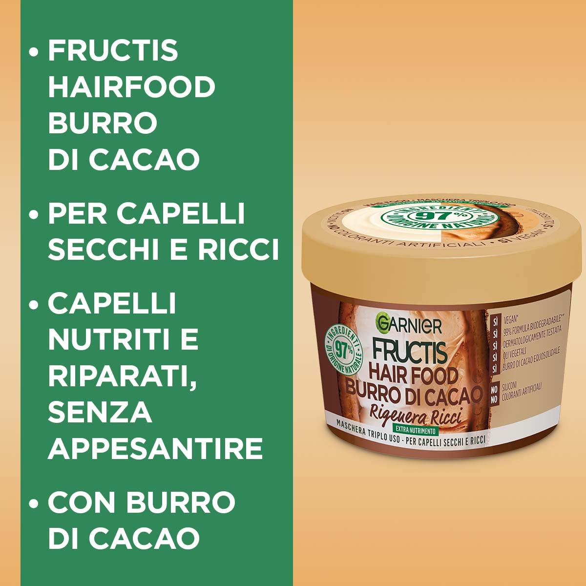 garnier-fructis-hair-food-burro-di-cacao-maschera-rigenerante-per-capelli-secchi image 2