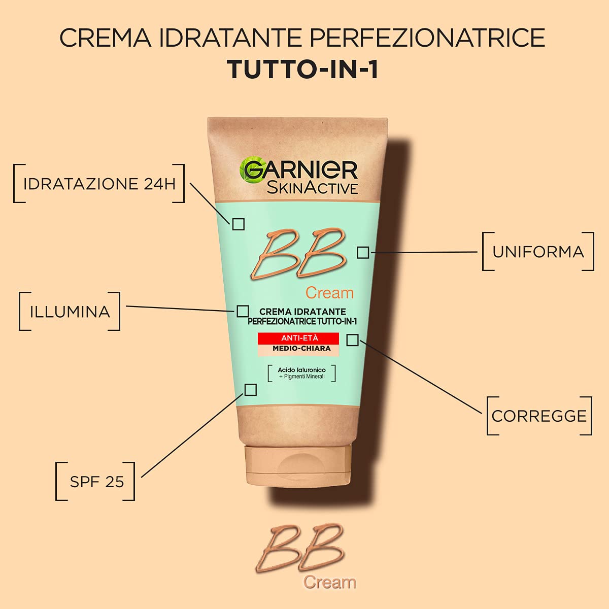 garnier-skinactive-bb-cream-anti-et-light-5-in-1-spf25-con-acido-ialuronico-e-al image 2