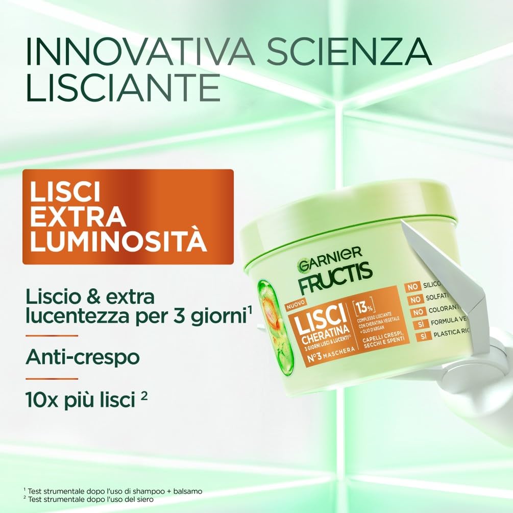 garnier-fructis-lisci-cheratina-maschera-lisciante-trattamento-anti-crespo-con-c image 2