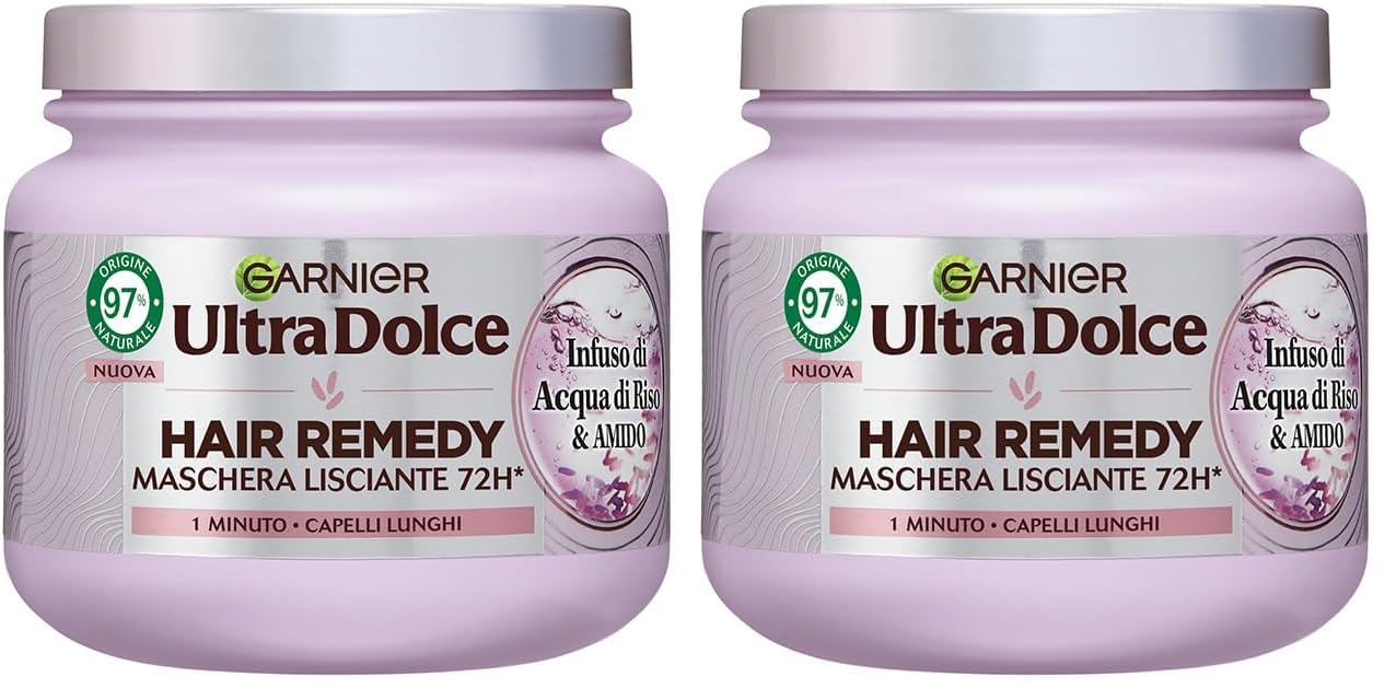 garnier-ultra-dolce-maschera-lisciante-acqua-di-riso-amido-340-ml-per-capelli-lu image 7