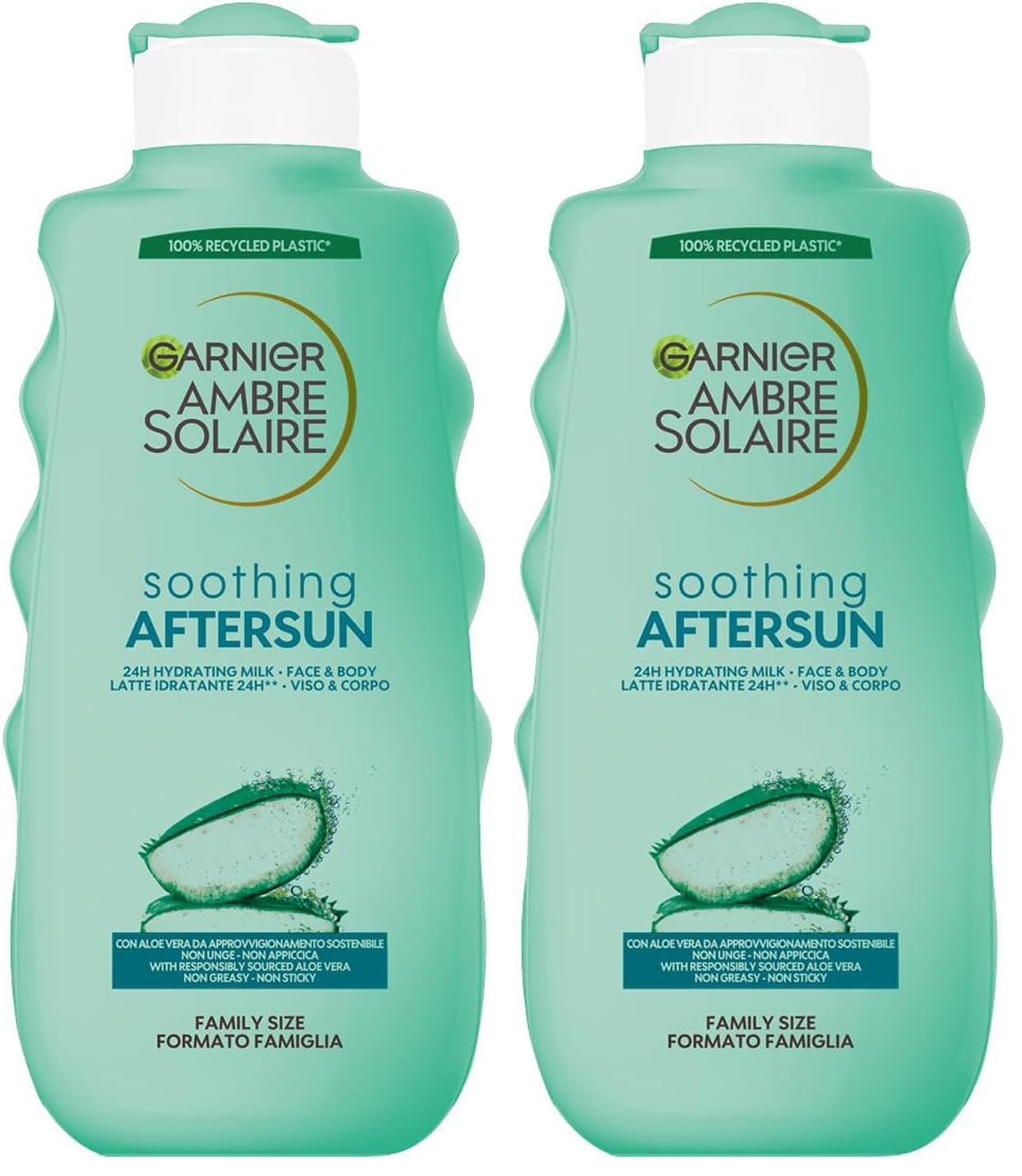 garnier-ambre-solaire-latte-doposole-rinfrescante-con-aloe-vera-per-viso-e-corpo image 2