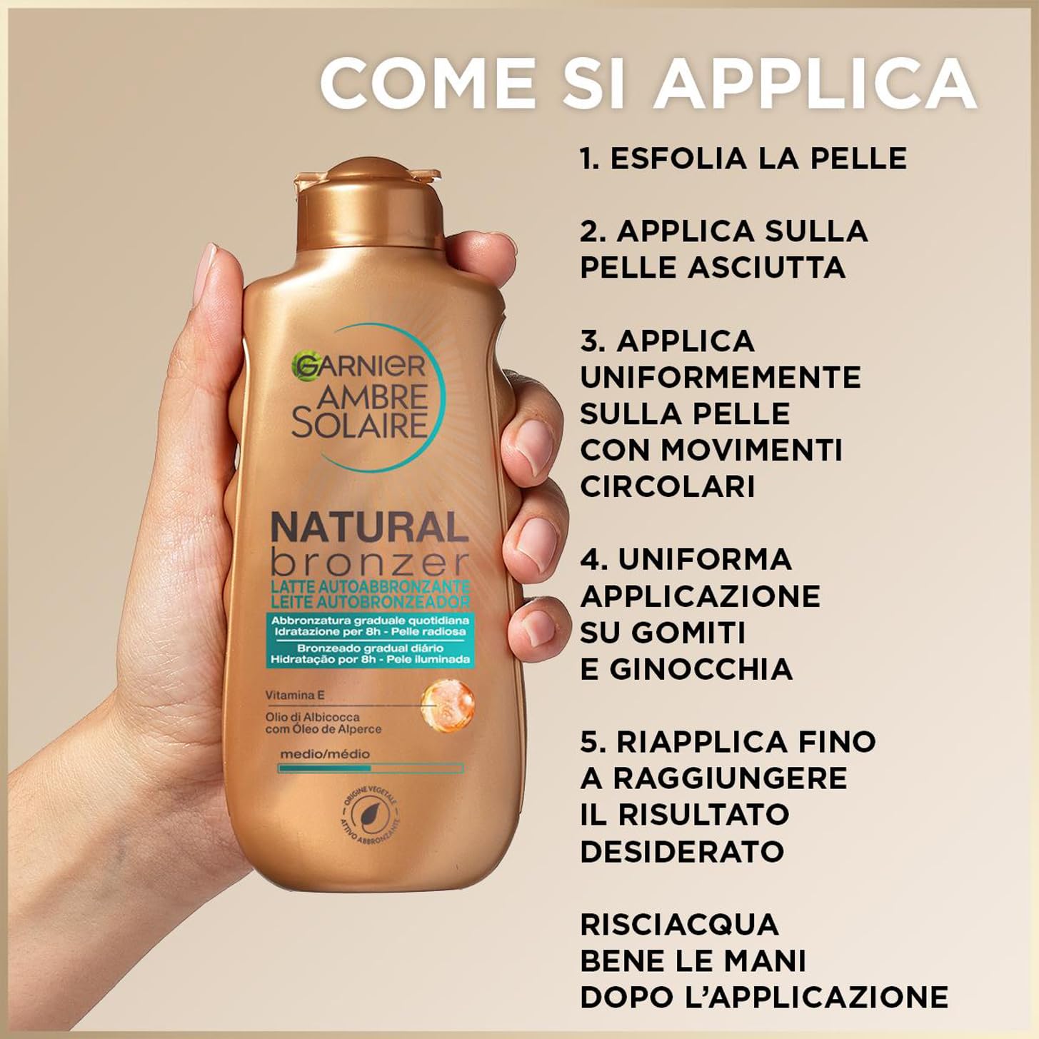 garnier-ambre-solaire-natural-bronzer-latte-autoabbronzante-uniforme-con-olio-di image 7