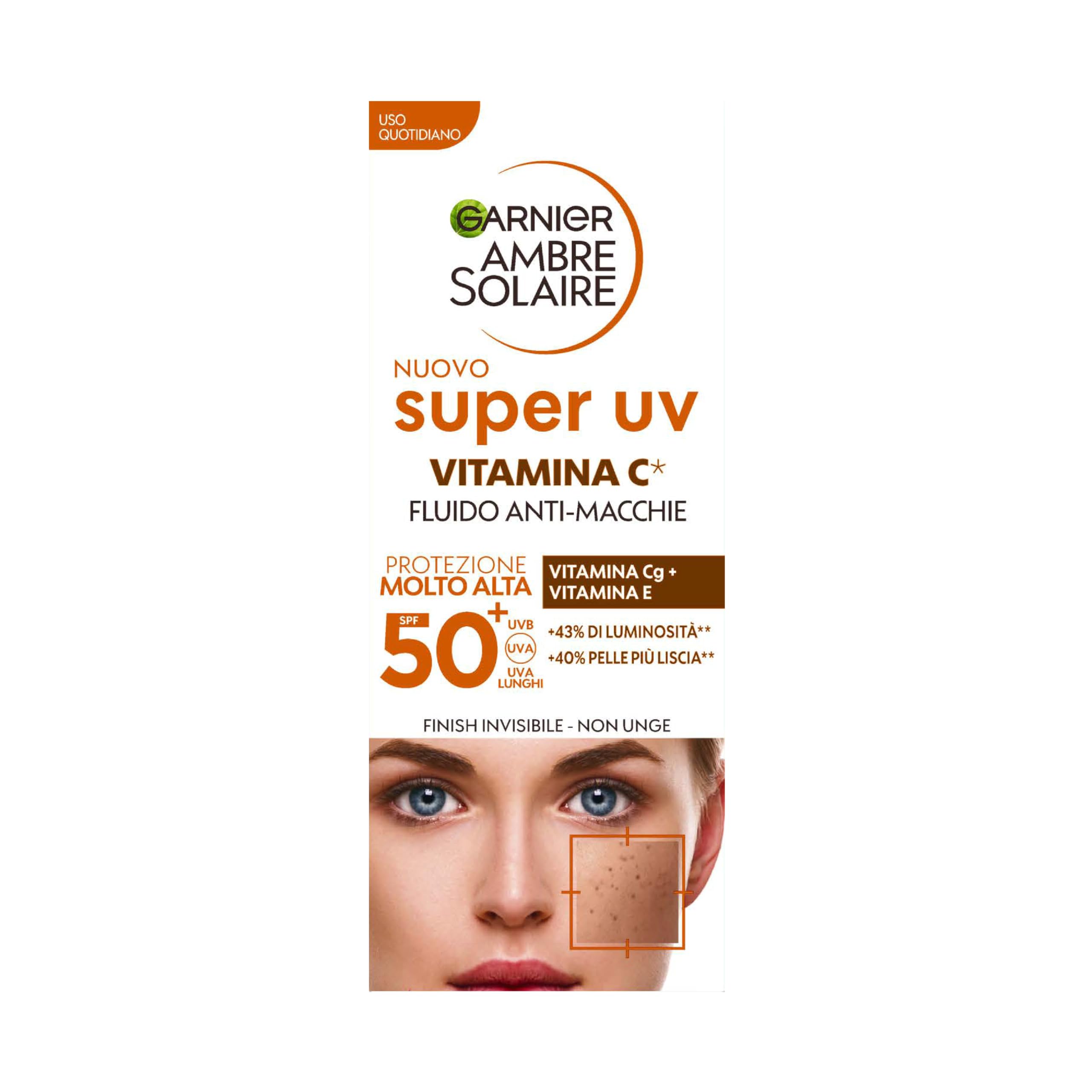 garnier-ambre-solaire-super-uv-fluido-viso-anti-macchie-spf-50-con-vitamina-cg-4 image 2
