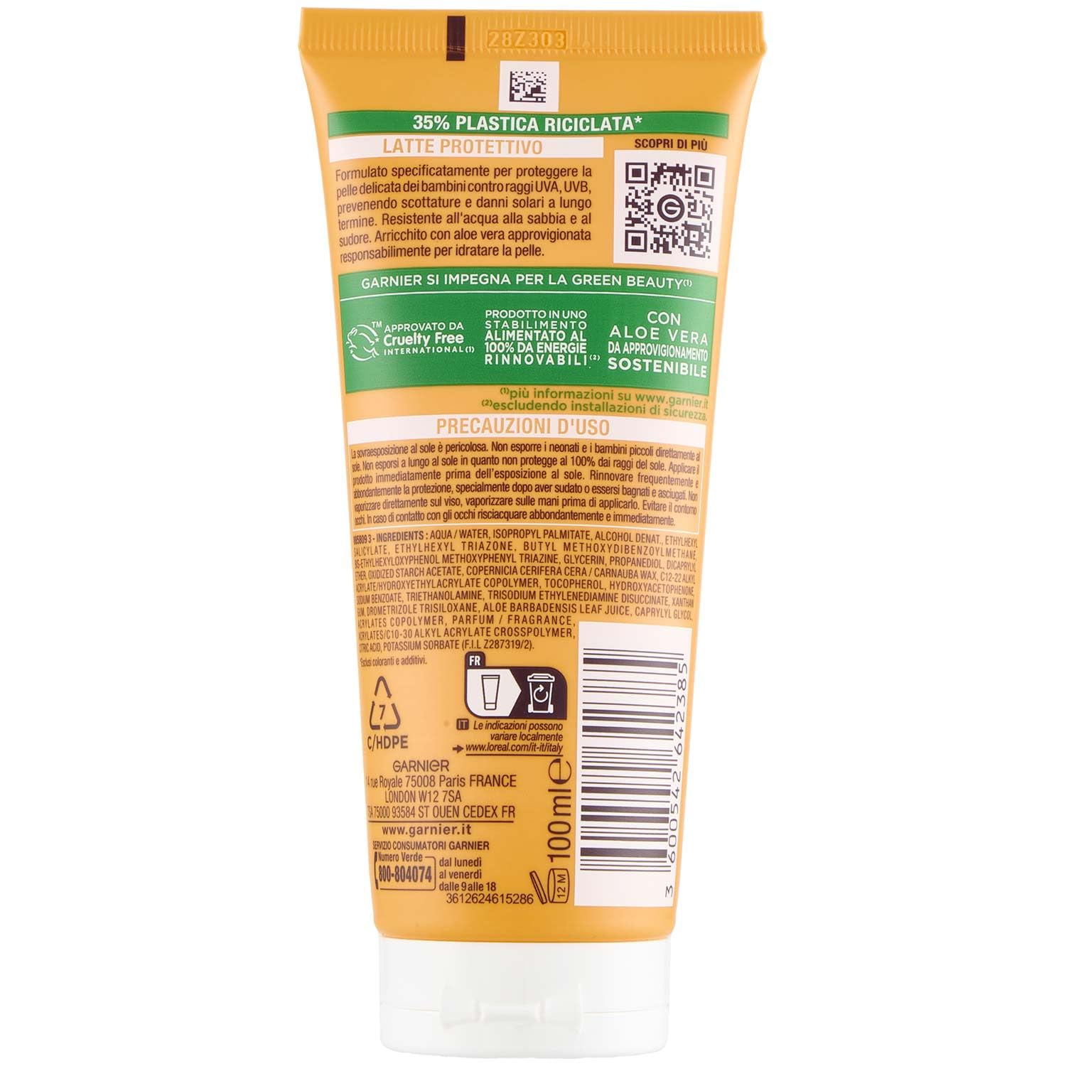 garnier-ambre-solaire-kids-protect-latte-solare-spf50-100-ml-resistente-all-acqu image 3