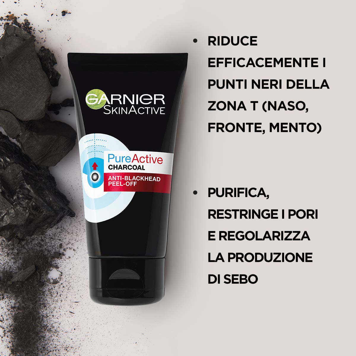 garnier-pure-active-maschera-peel-off-al-carbone-con-acido-salicilico-purificant image 2