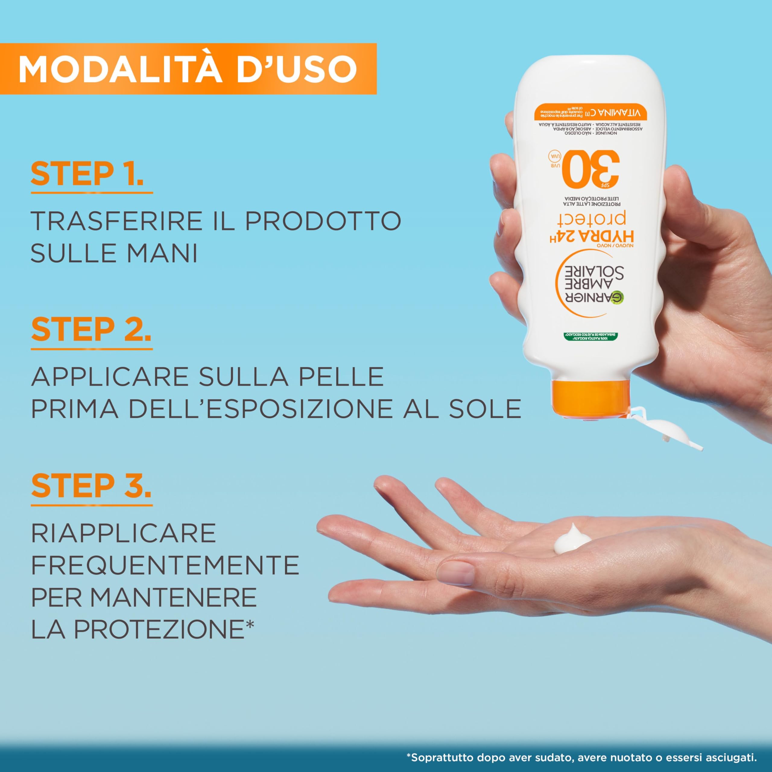 garnier-ambre-solaire-hydra-24h-protect-latte-protezione-solare-spf30-non-grasso image 6