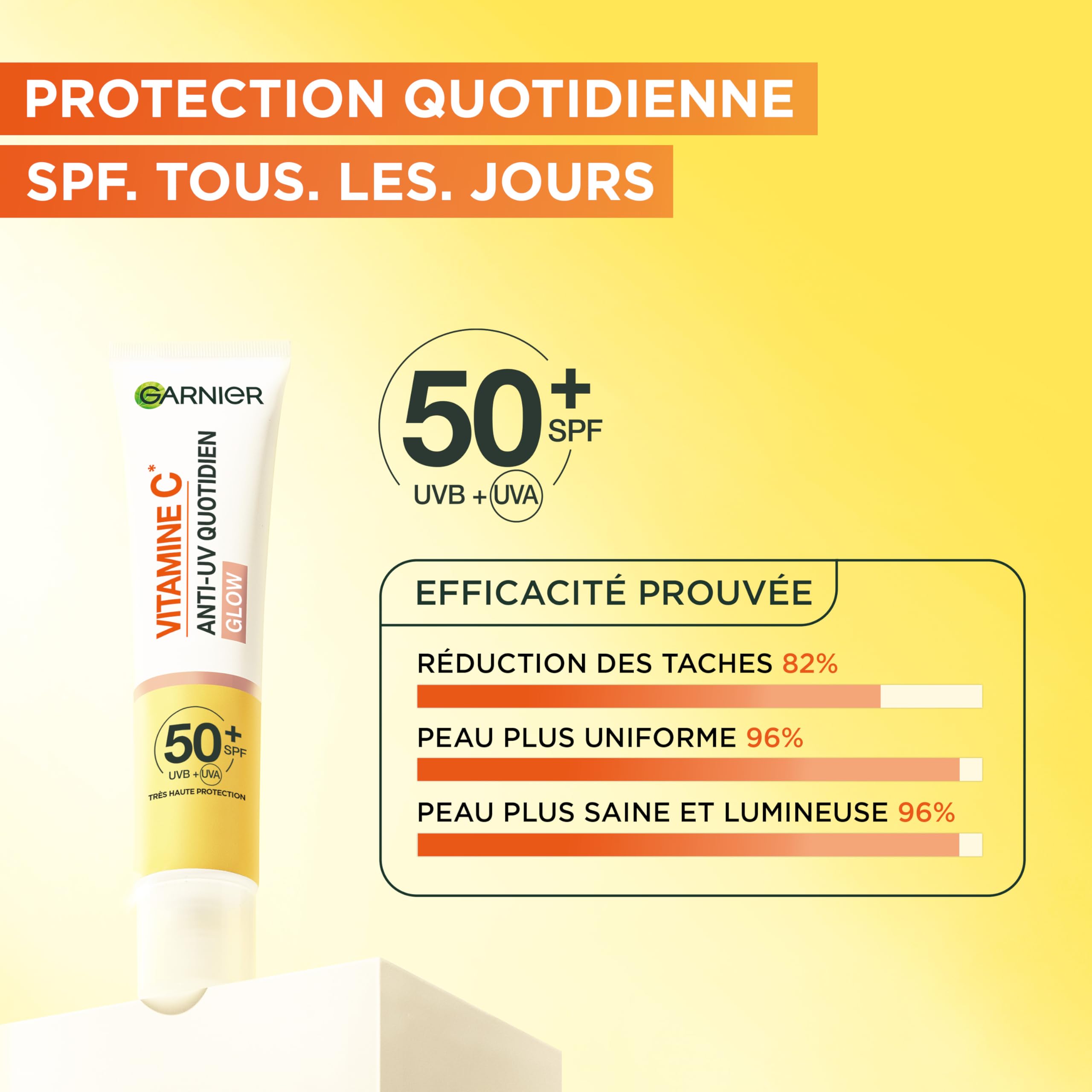 garnier-daily-uv-glow-fluido-anti-uv-quotidiano-anti-macchie-spf-50-40-ml-illumi image 2