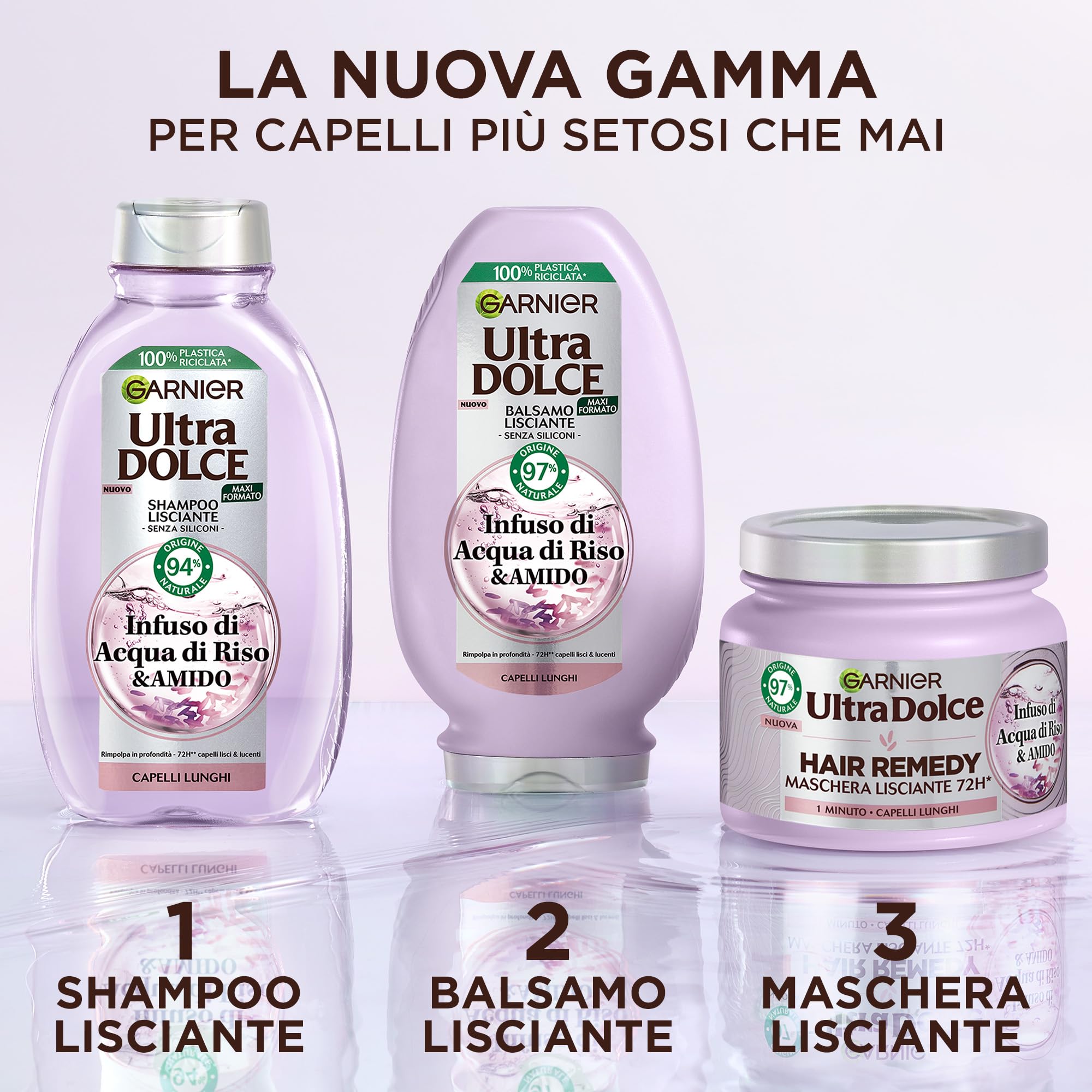 garnier-ultra-dolce-maschera-lisciante-acqua-di-riso-amido-340-ml-per-capelli-lu image 5