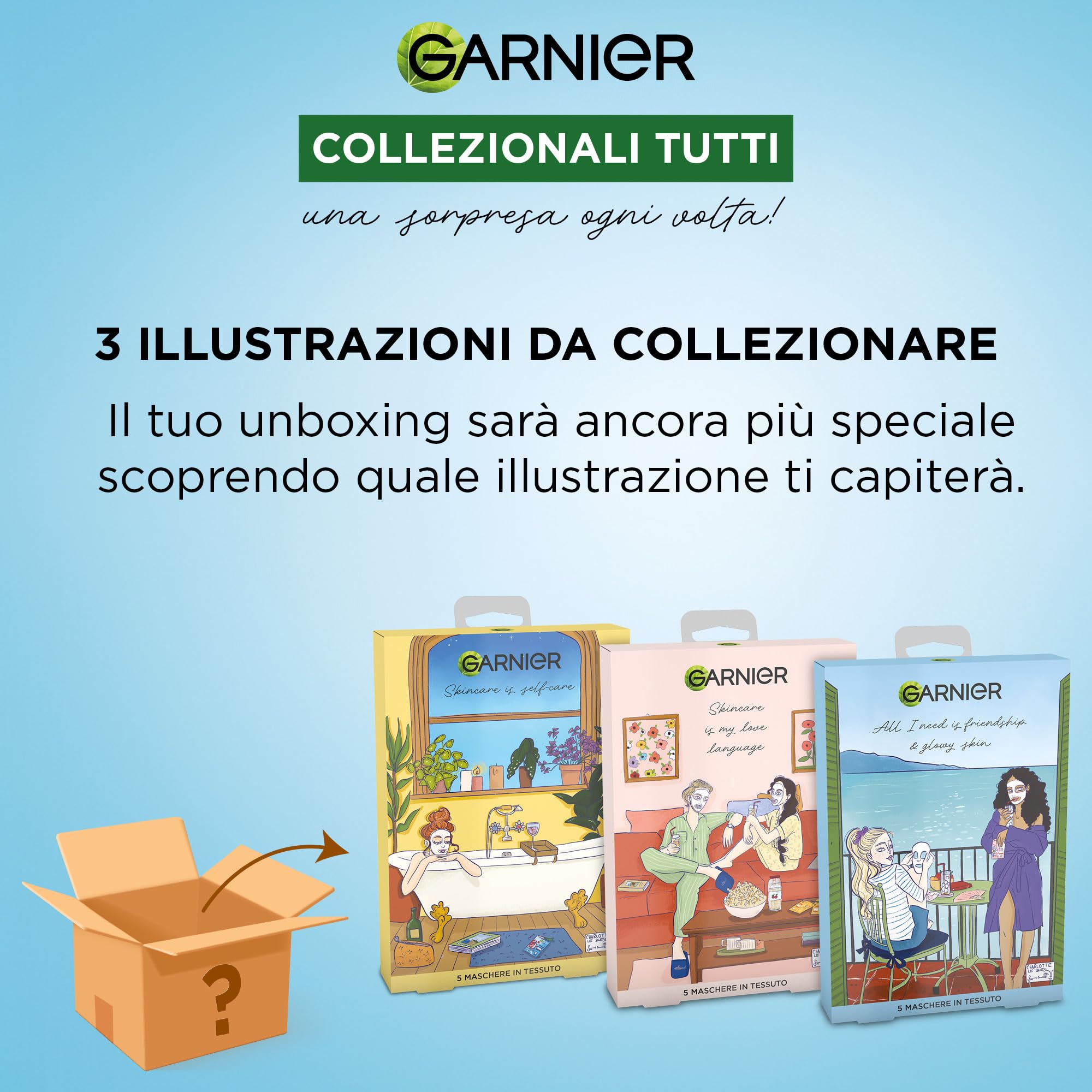 garnier-skinactive-cofanetto-limited-edition-charlotte-lebleu-5-maschere-viso-in image 6