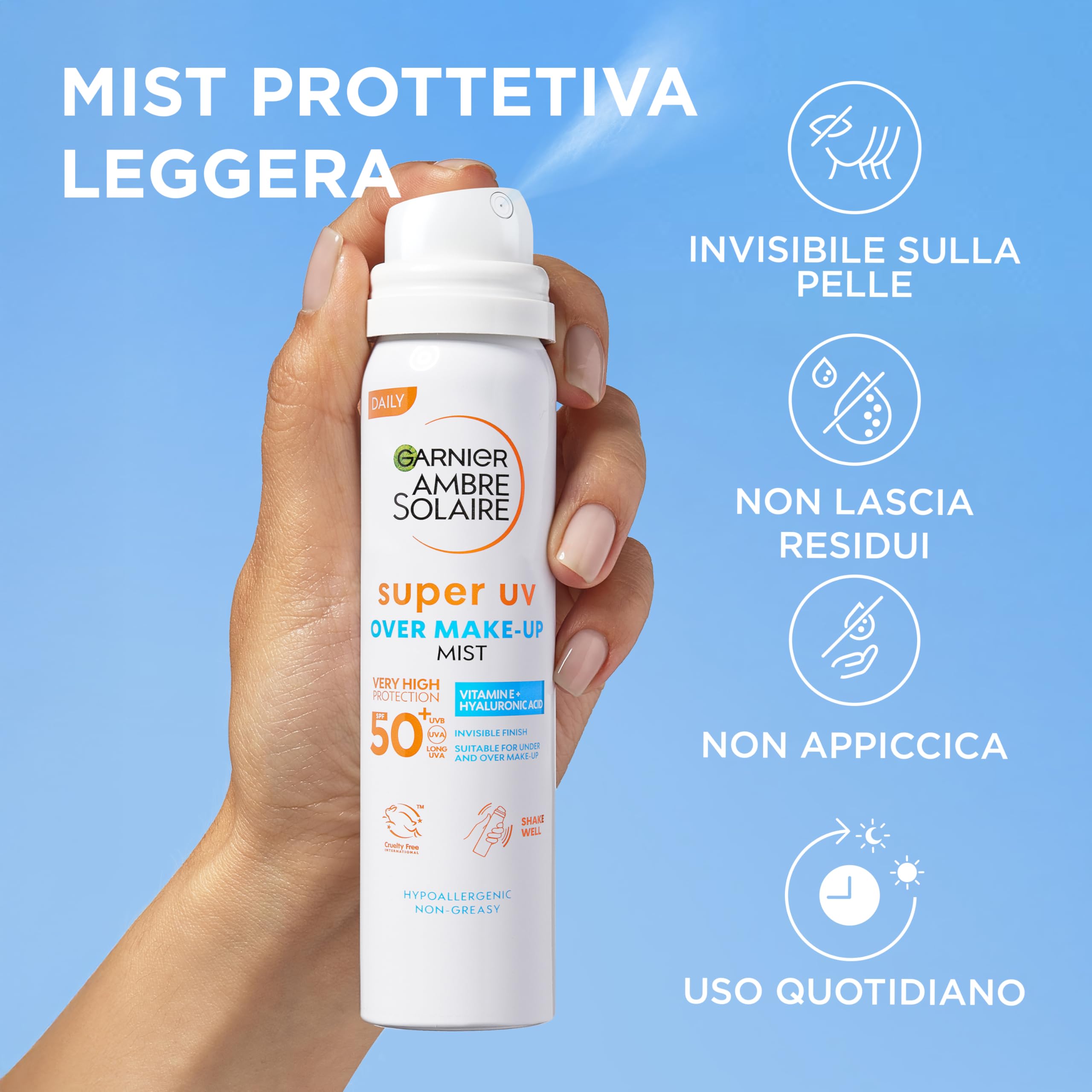 garnier-ambre-solaire-spray-fissante-make-up-spf-50-anti-macchie-75-ml-formula-v image 4